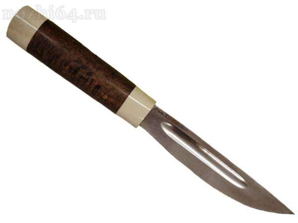 Нож якутский №8 стаб.дерево с рогом, Х12МФ, 120-125мм, 00016875
