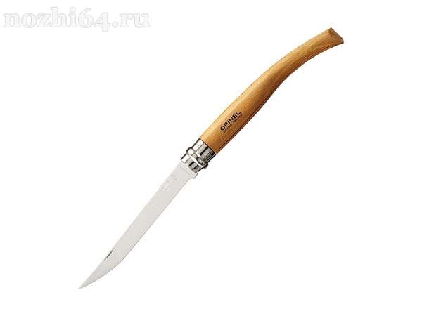 Нож филейный Opinel №10, нержавеющая сталь, рукоять из дерева бука, 000517