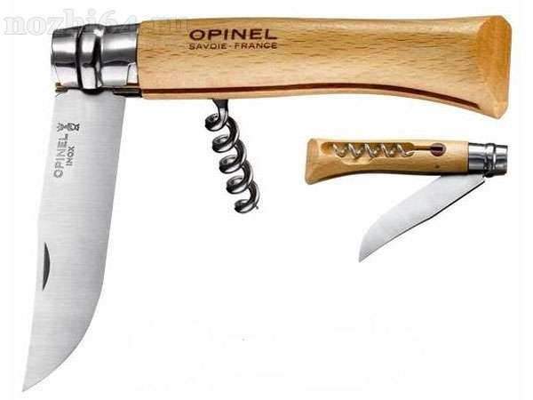 Нож Opinel со штопором 10 VRI, 230 мм, Sandvik 12C27M, 001410