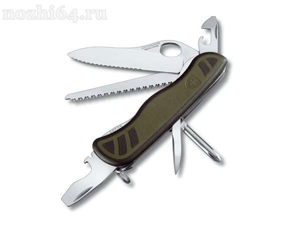 Нож Vic. 0.8461.MWCH Military Green-black, 111 мм, X50 Cr Mo V 15 