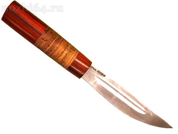 Нож якутский №7 падук с берестой, Х12МФ, 120-125мм, 00016874