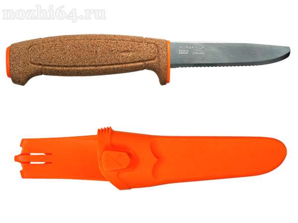 Нож Morakniv Floating Serrated Knife, нержавеющая сталь, пробковая ручка, 13131