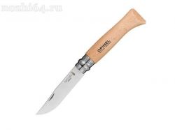 Нож Opinel 8 рукоять из бука, 85 мм, Sandvik 12C27, 123080