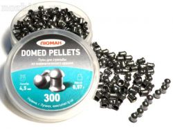 Пули ЛЮМАН Domed pellets 0.57 гр., 4,5 мм, круглая головка  300 шт.