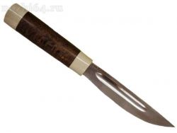 Нож якутский №8 стаб.дерево с рогом, Х12МФ, 120-125мм, 00016875