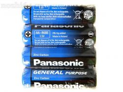 Батарейка солевая Panasonic General Purpose, AA, R6-4S, 1.5В, 1035277