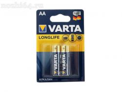 Батарейка алкалиновая Varta LongLife, AA, LR6-2BL, 1.5В, 5217297